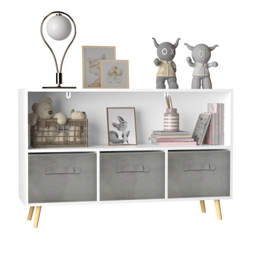 White Fabric Kids Bookshelf