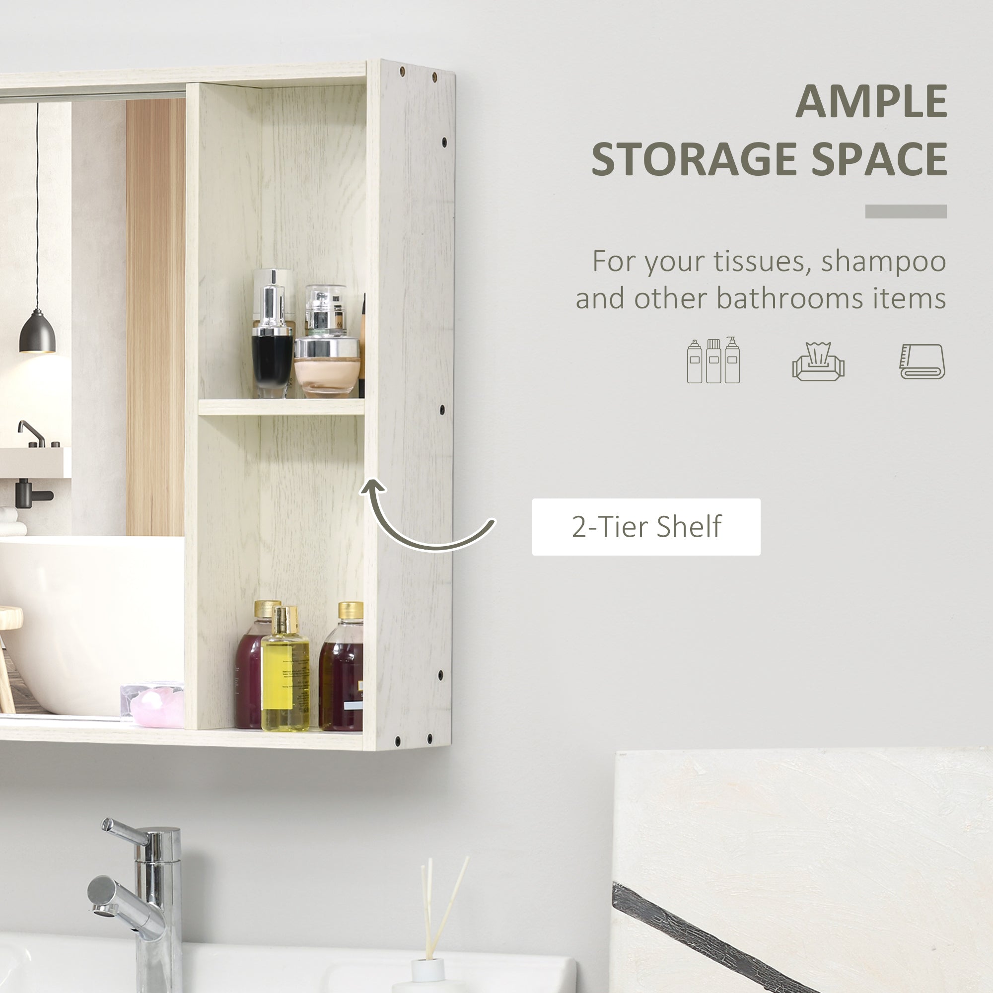 Mirrored Modern Medicine Cabinet