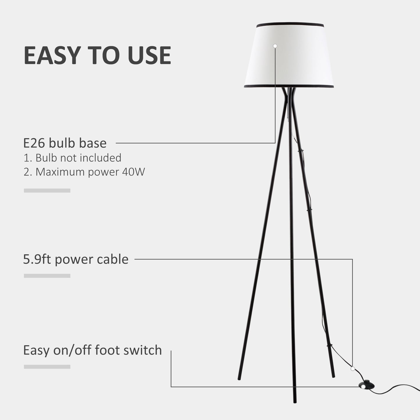 Modern Tripod Floor Lamp