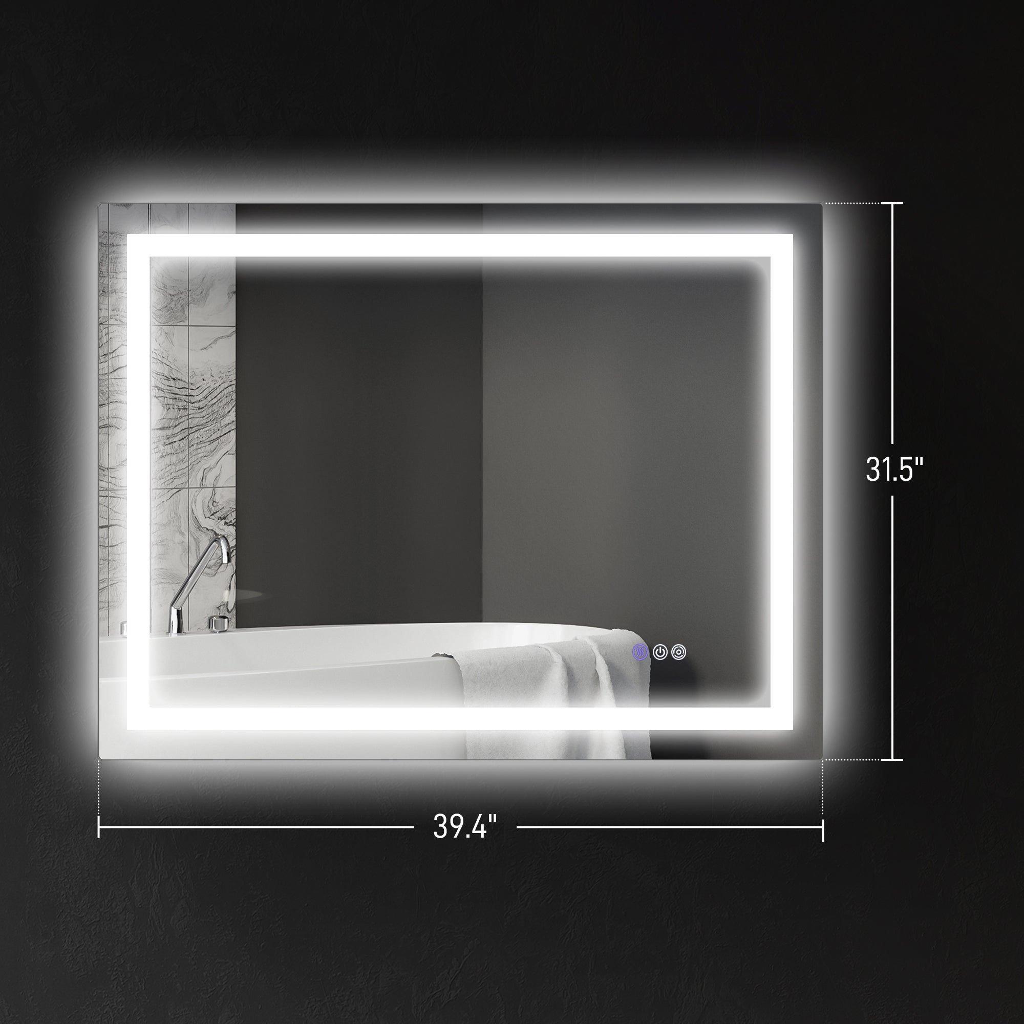 Front Backlit Bathroom Mirror