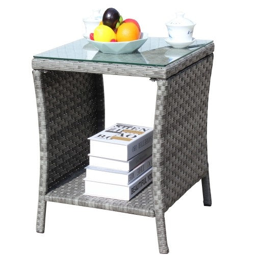 Grey Rattan Coffee Table