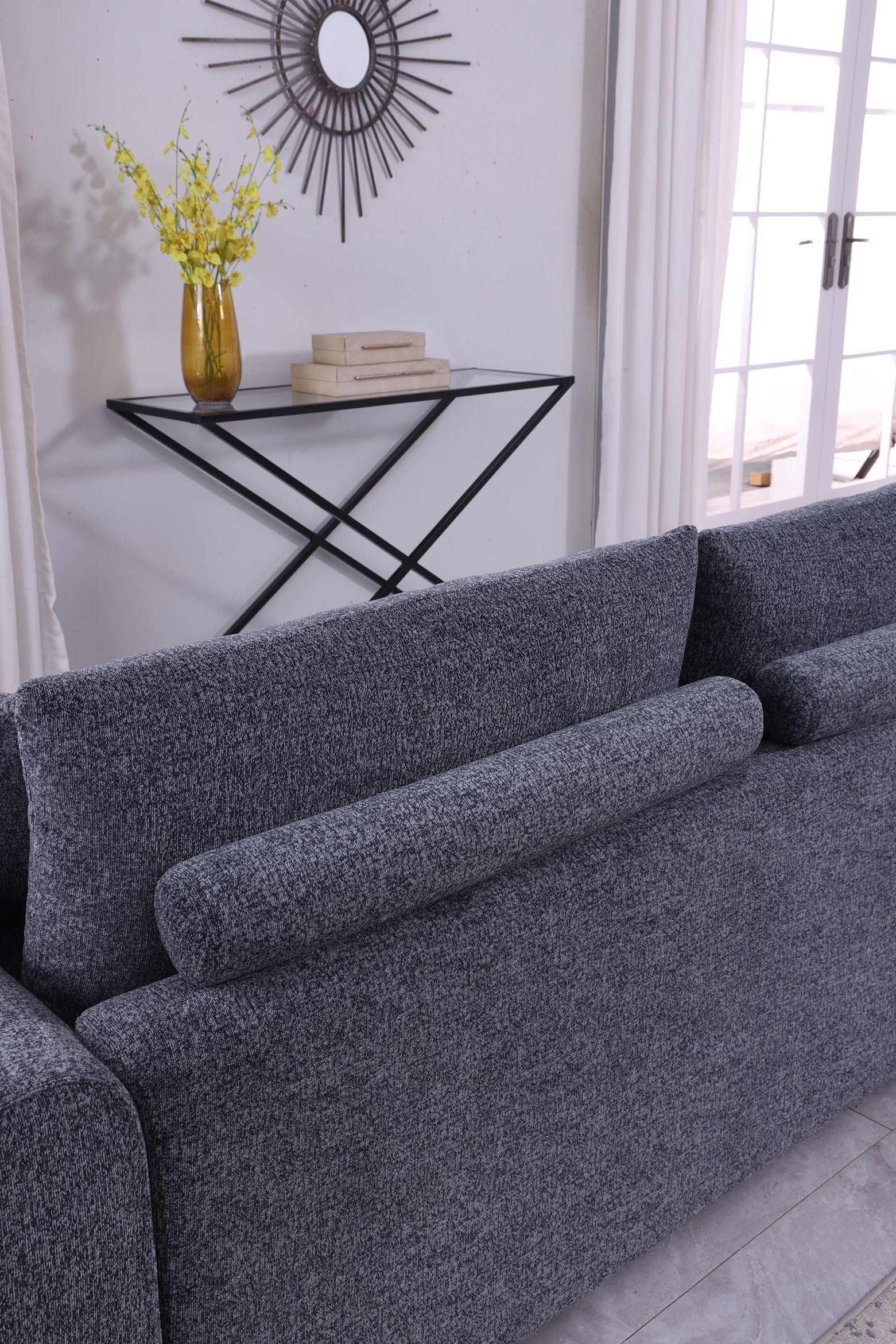 Gray Chenille Sofa