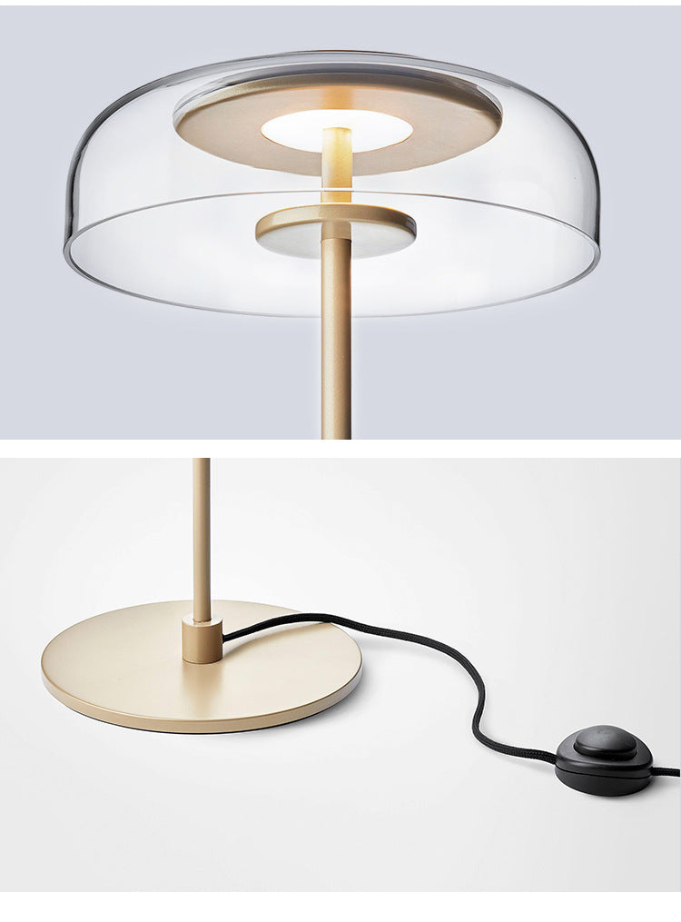 Glass Wrought Iron Floor Lamp