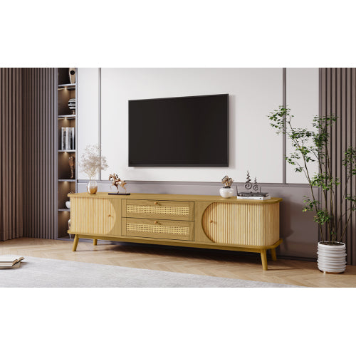 Natural Rattan TV Stand
