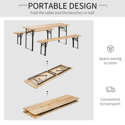 6' Portable Picnic Table and Bench Set