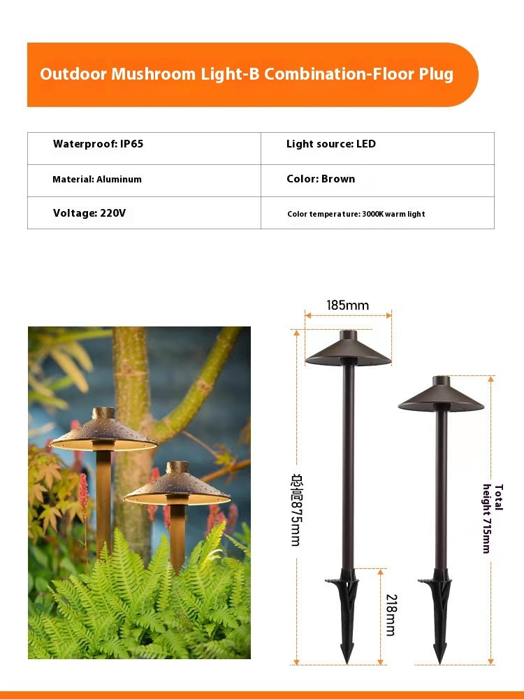Brown Outdoor Floor Lamp