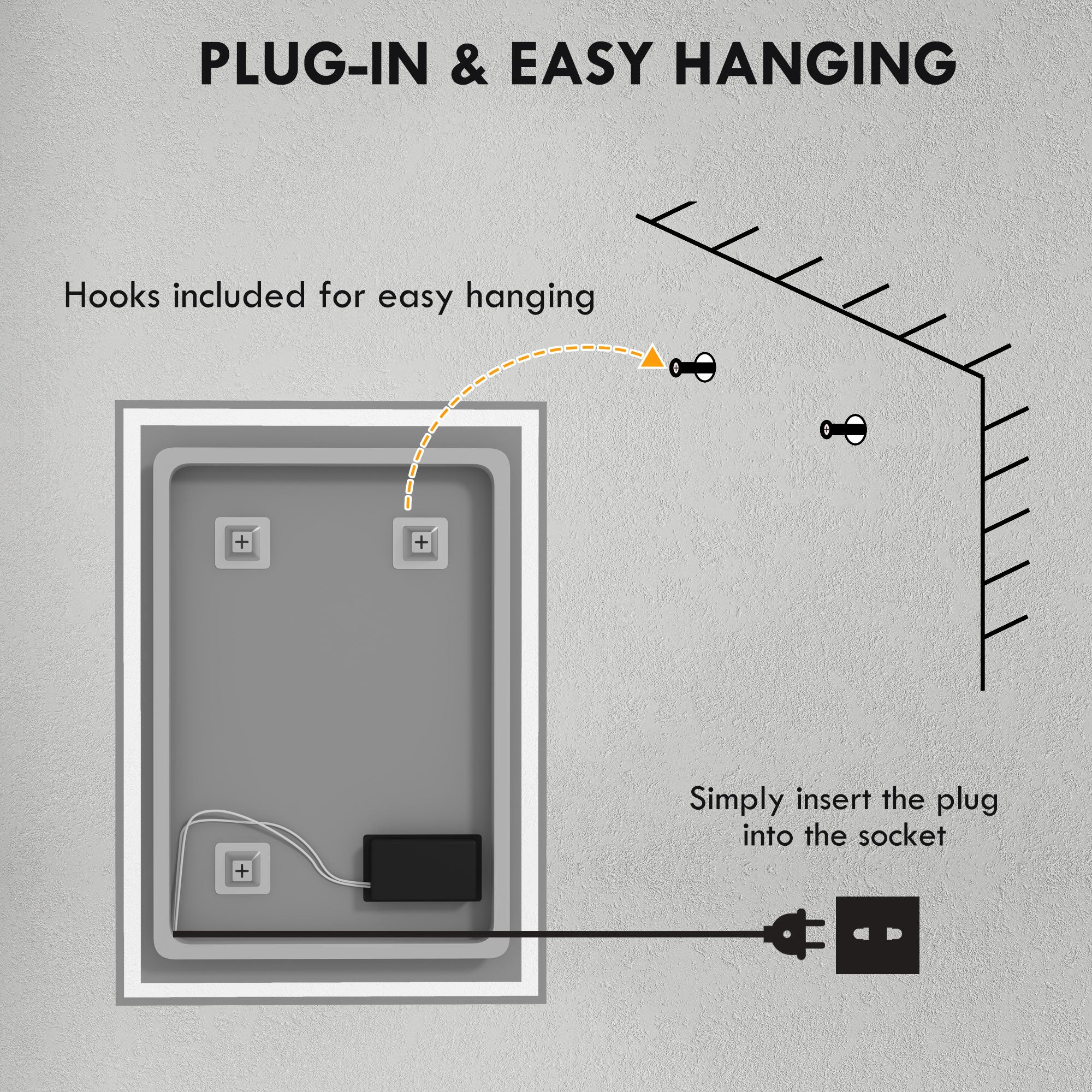 LED Rectangular Bathroom Mirror