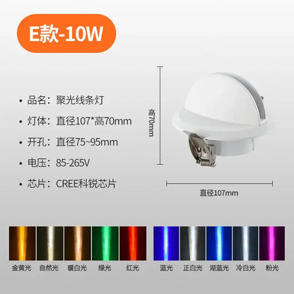 Modern white 10w led spotlight with cree chip and dome-shaped design for corridor wall lighting by decorbites 10w led