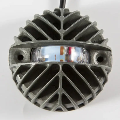 Modern white 10w led spotlight corridor wall light with gray metallic ribbed design and clear lens by decorbites 10w led