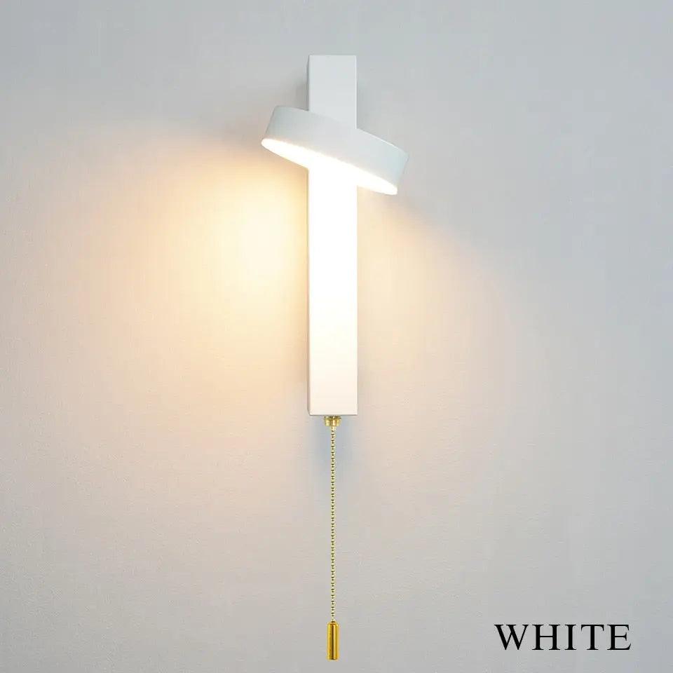 350° Modern Wall Sconces - White with Gold Switch / Warm White (2700-3500K)
