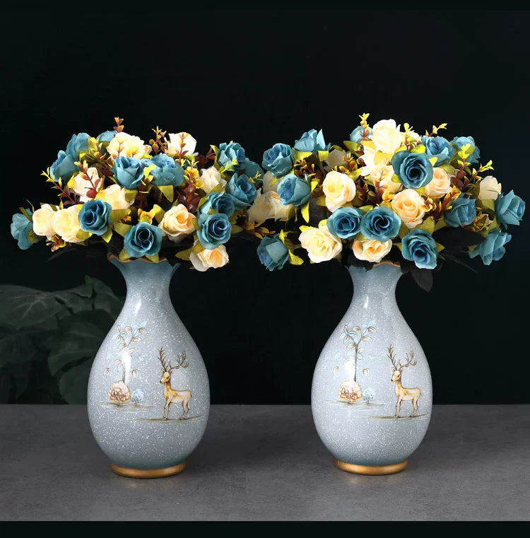 3D Ceramic Vase for Dried Flowers Display - B - Vase