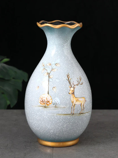 3D Ceramic Vase for Dried Flowers Display - B - Vase
