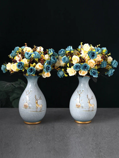 3D Ceramic Vase for Dried Flowers Display - B - Vase