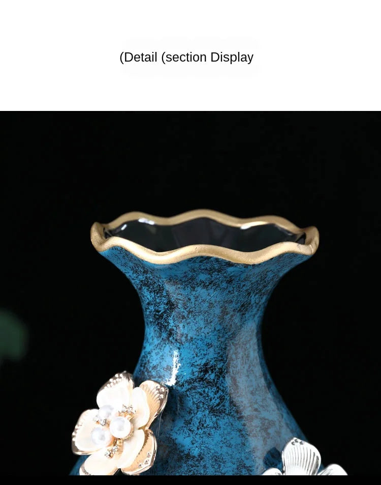 3D Ceramic Vase for Dried Flowers Display - B - Vase