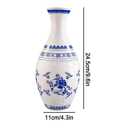 3D Puzzle Vase Flower Jigsaw Building Set - c / United States - Vase