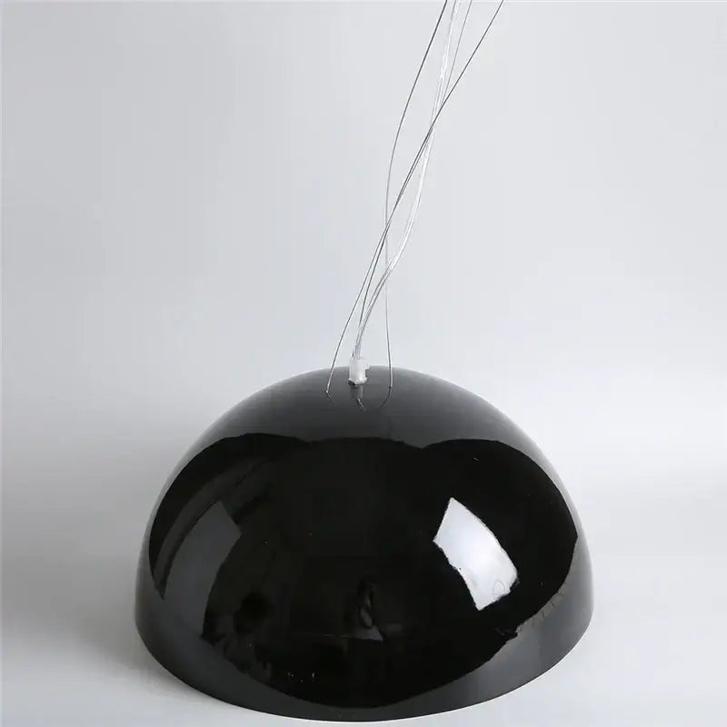 Modern black sky garden resin chandelier pendant light featuring a glossy dome shape with thin wire suspension for dining room decorbites 3d sky
