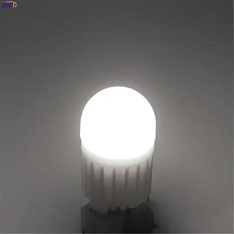 Decorbites 5pcs dimmable led g9 bulb with frosted glass dome and ribbed plastic base warm white 1.5w 110v-220v