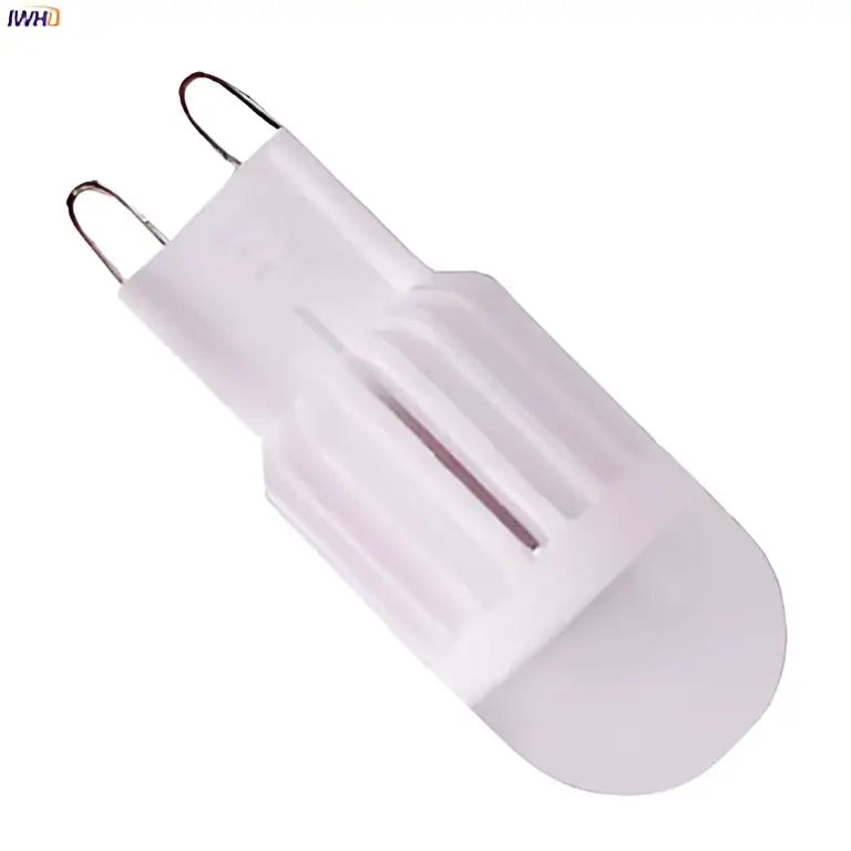 White plastic decorbites 5pcs dimmable led g9 bulb with two metal contacts for warm white lighting use