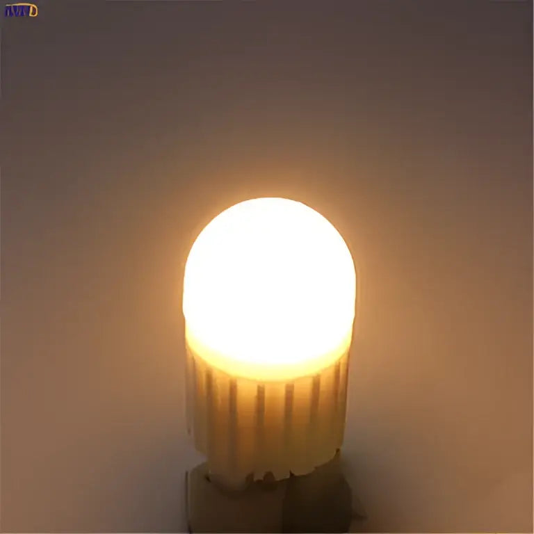 Decorbites 5pcs dimmable led g9 bulb warm white with frosted glass dome and ribbed plastic base for indoor lighting