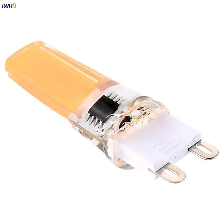 Clear glass decorbites dimmable led g9 bulb with warm yellow-orange light and metallic contacts for 220v use