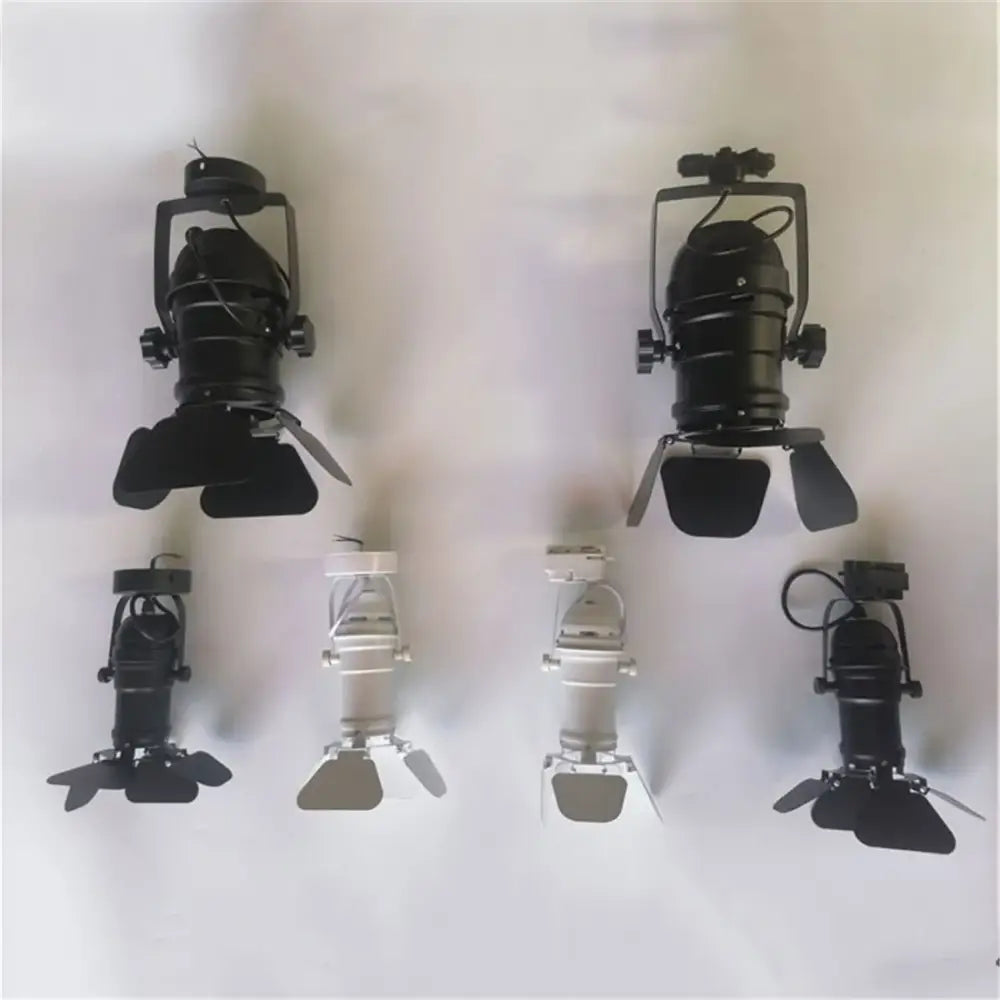 Black and white decorbites 5w cob led track light with adjustable baffle and barn doors for clothing store spotlight