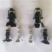 Black and white decorbites 5w cob led track light with adjustable baffle and barn doors for clothing store spotlight