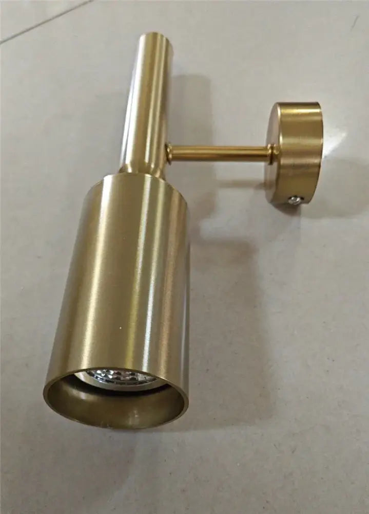 Decorbites 5w copper led ceiling track downlight with gold-finished cylindrical spotlight and replaceable e27 bulb