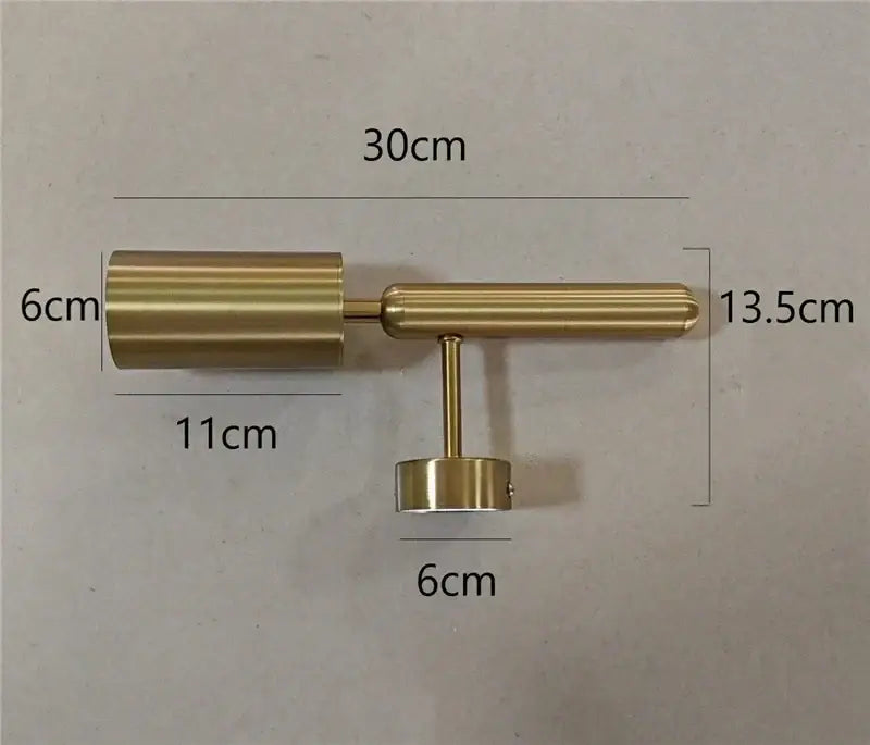 Decorbites 5w copper led ceiling track downlight with gold cylindrical metallic spotlight and adjustable arm