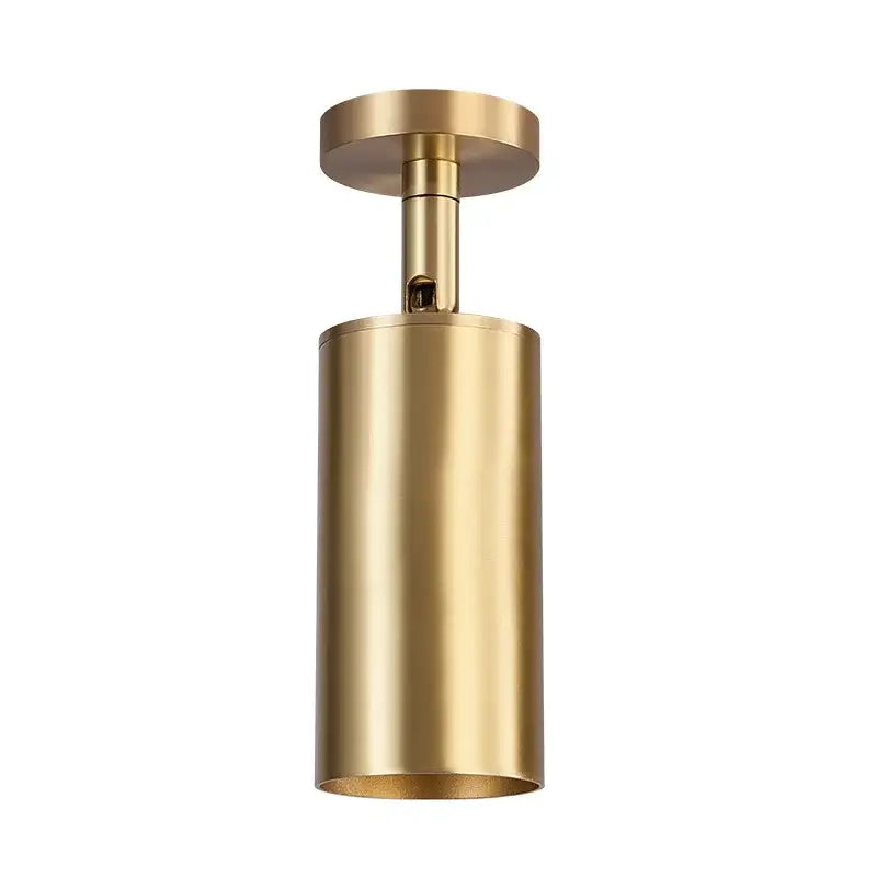 Brass-finished copper led ceiling 5W DecorBites™ cylindrical ceiling track downlight with replaceable E27 bulb