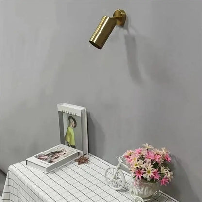 DecorBites™ 5W copper led ceiling track downlight in gold cylindrical metal with replaceable E27 bulb wall mounted spotlight