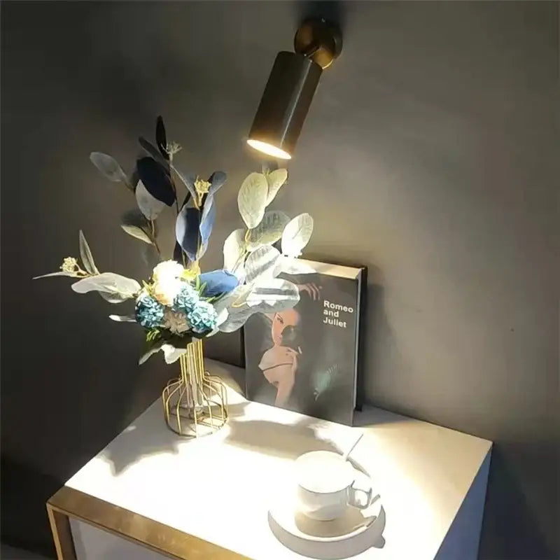 Brass cylindrical wall-mounted spotlight from DecorBites™ 5w copper led ceiling track downlight with replaceable e27 bulb