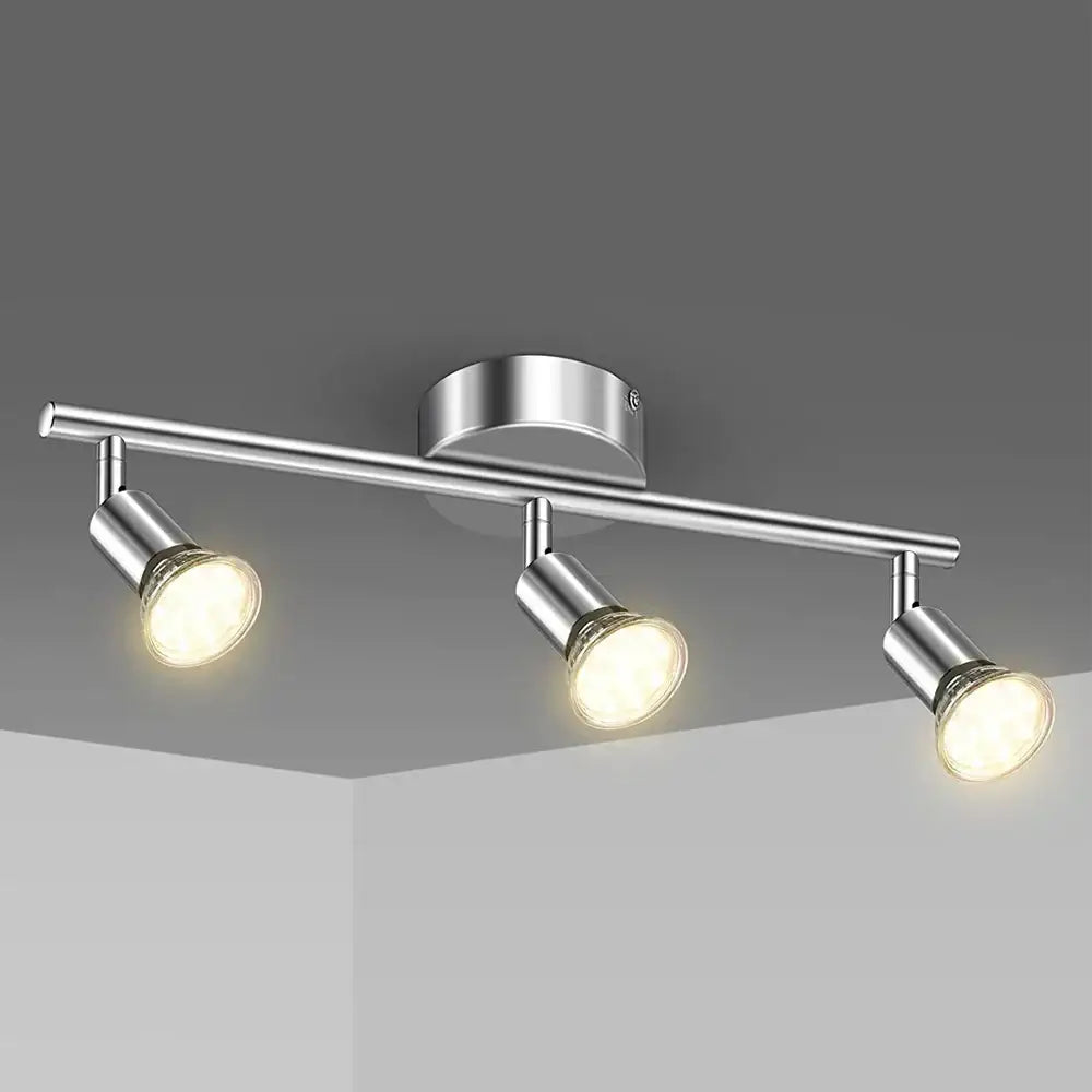 Modern chrome-finished decorbites 6 head led ceiling light with adjustable angle spot lamps for living room use