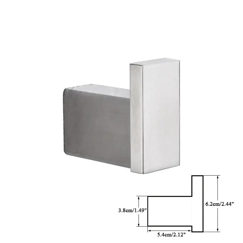 Modern brushed stainless steel l-shaped towel rack from decorbites brushed nickel bathroom accessories set
