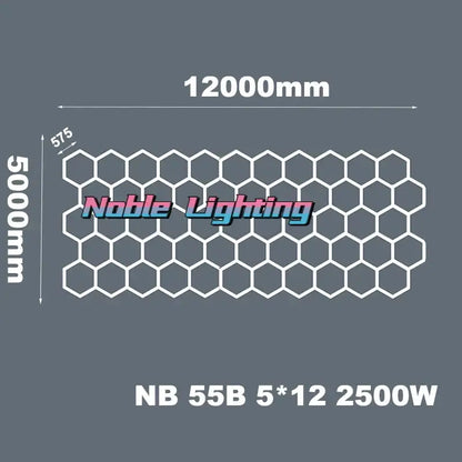 White hexagonal grid panel for noble lighting nb 55b 6500k led hexagrid in decorbites workshop lighting system