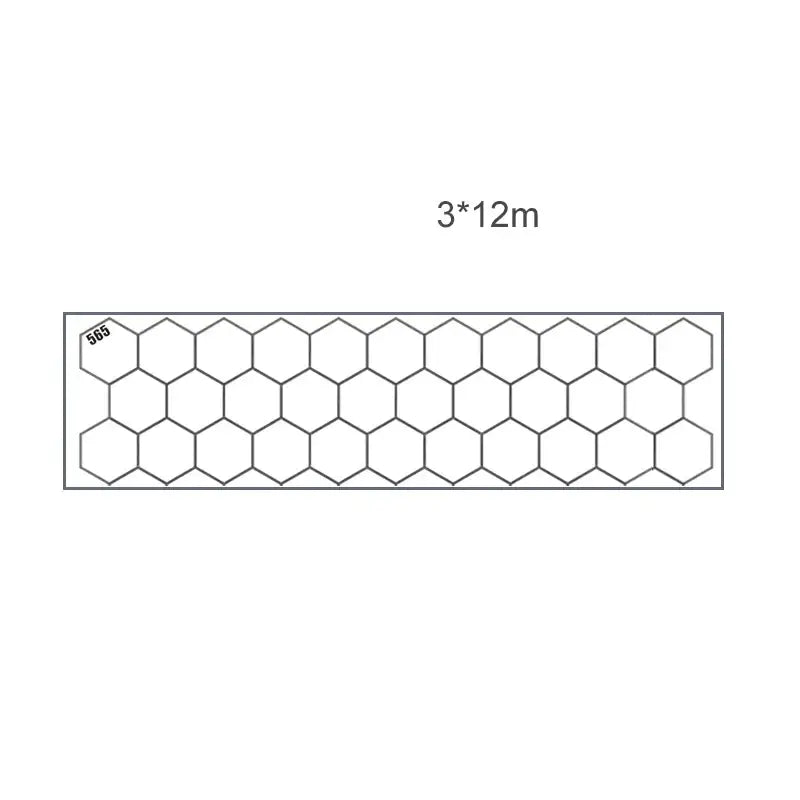 Decorbites™ 6500k led hexagrid system hexagonal mesh panel 3 by 12 meters for workshop gym studio use