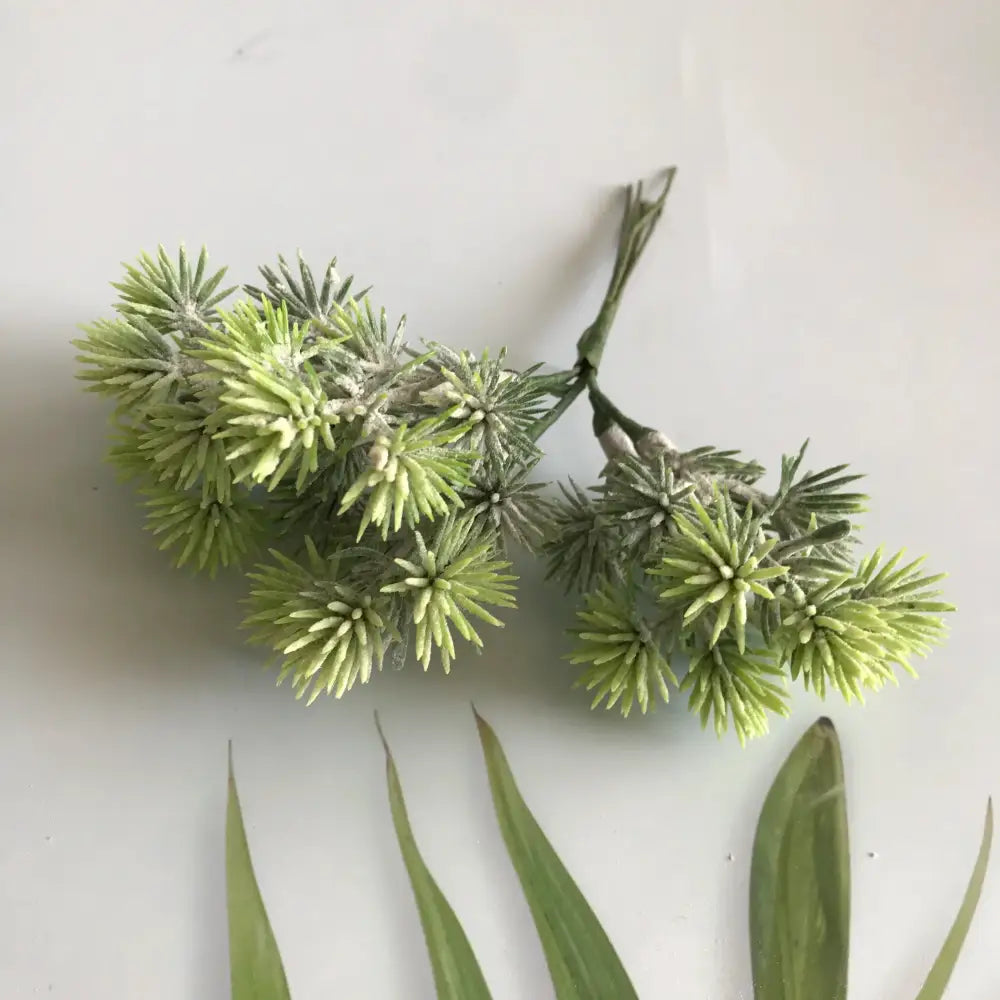 A cluster of green artificial dried flowers with frosted texture from decorbites 6pcs dried flower mix for crafts