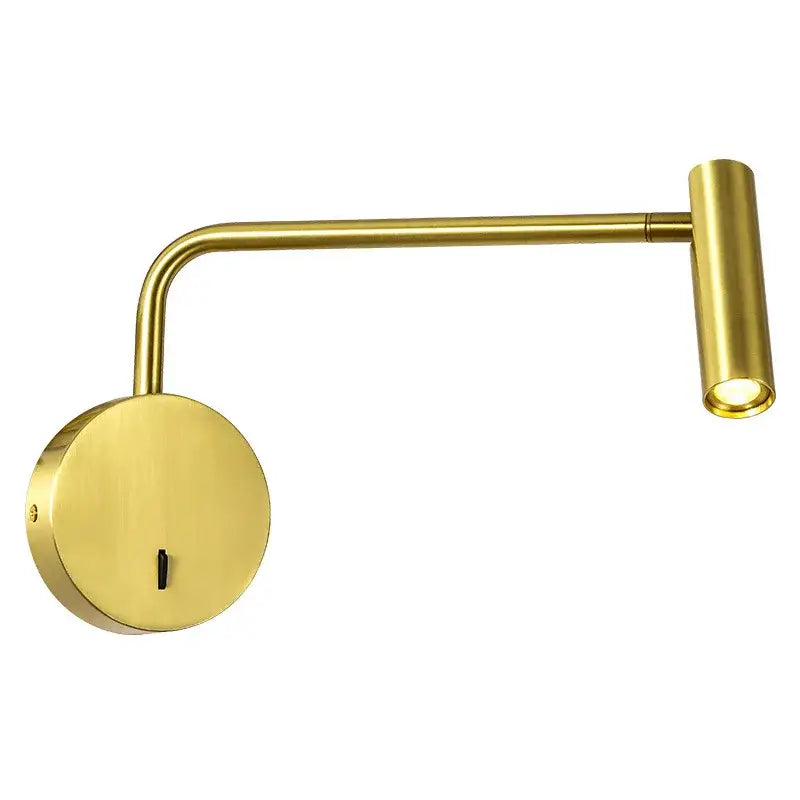 Decorbites 6w modern led wall lamp gold finished adjustable wall lamp with cylindrical head for home and hotel use