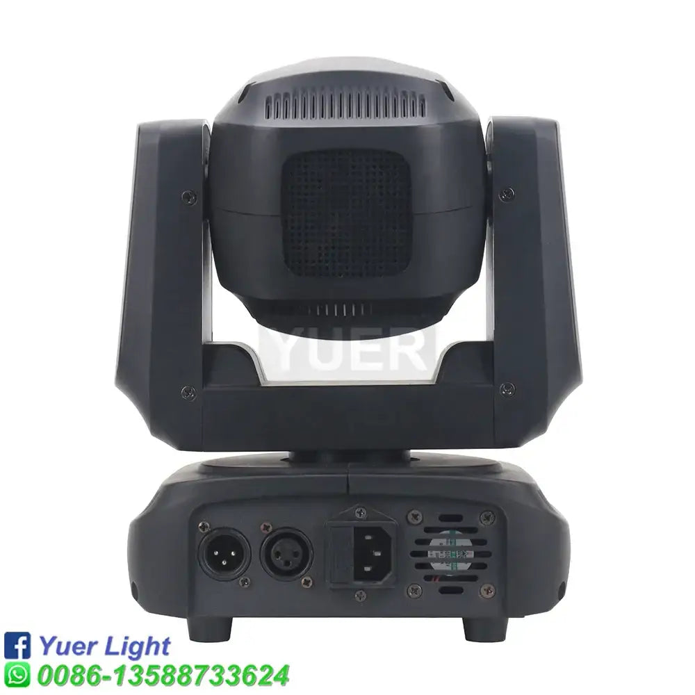 Black DecorBites™ 6x15w rgbw bee eye moving head light with matte finish and integrated control ports for stage use