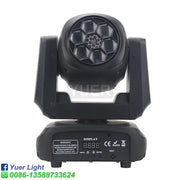 Black yuer light led moving head spotlight with hexagonal lens array and control panel for 6x15w rgbw bee eye stage use