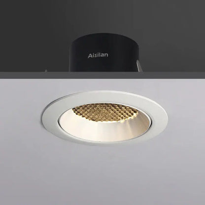 Decorbites™ 7.5cm recessed led downlight with gold honeycomb led panel and black fixture for living room bedroom ceiling spot