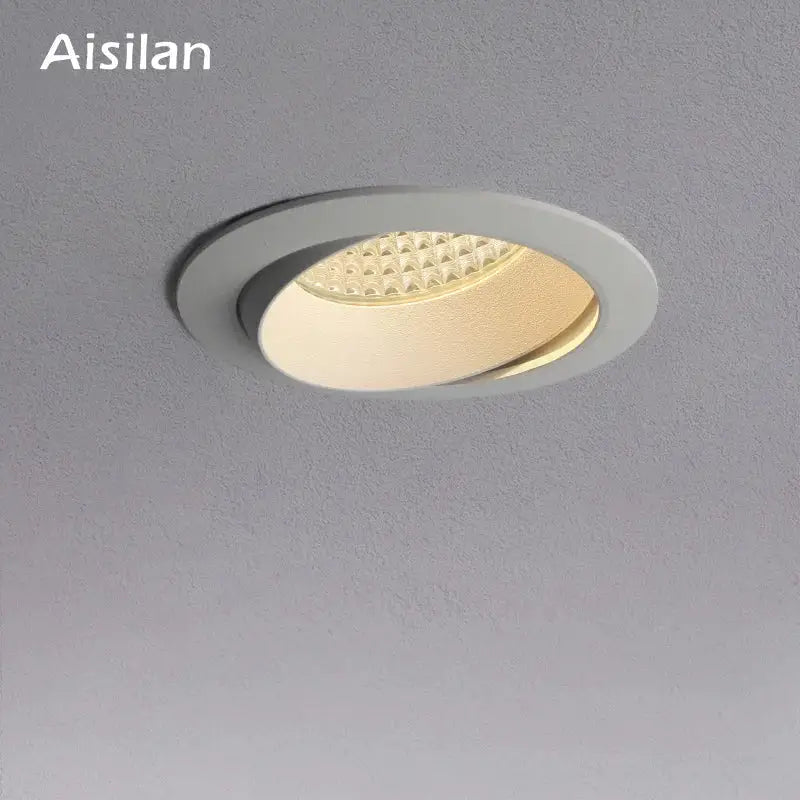 DecorBites™ 7.5cm Aisilan recessed led downlight ceiling spot with sleek white design and warm diffused illumination