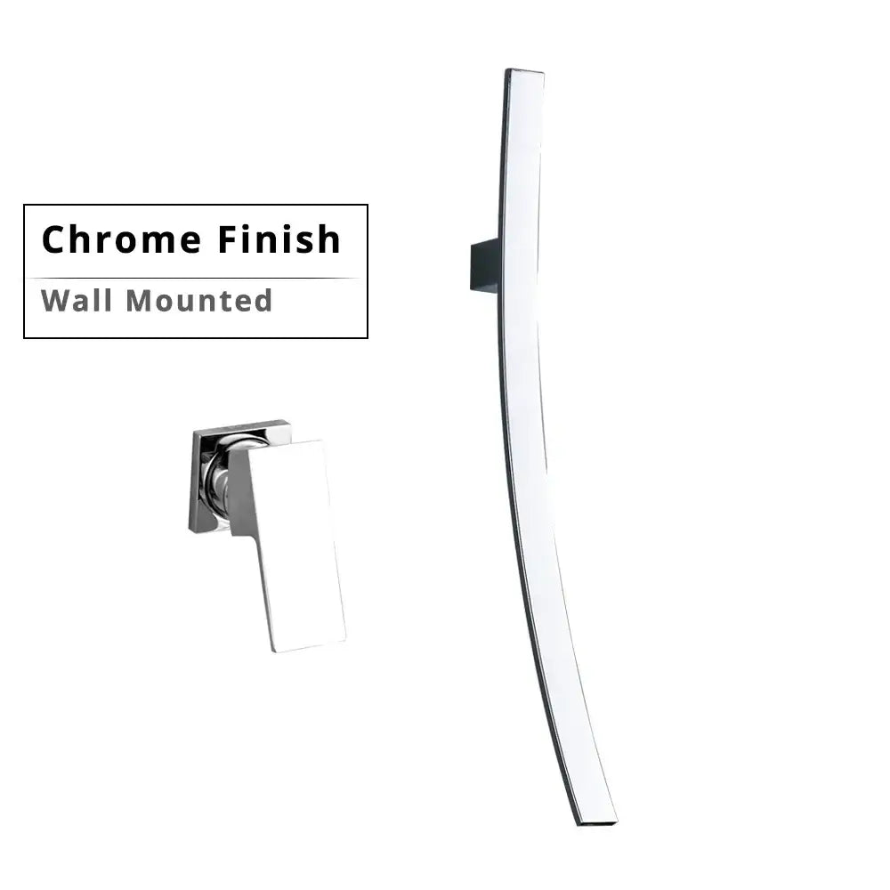 Chrome-finished wall mounted towel rack with sleek modern design complementing black bronze basin mixer tap products