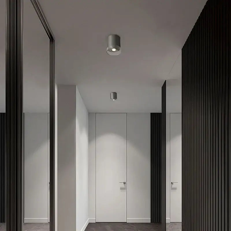 Modern cylindrical nickel decorbites 7w high cri 97 led downlight with frosted glass diffuser for living room use