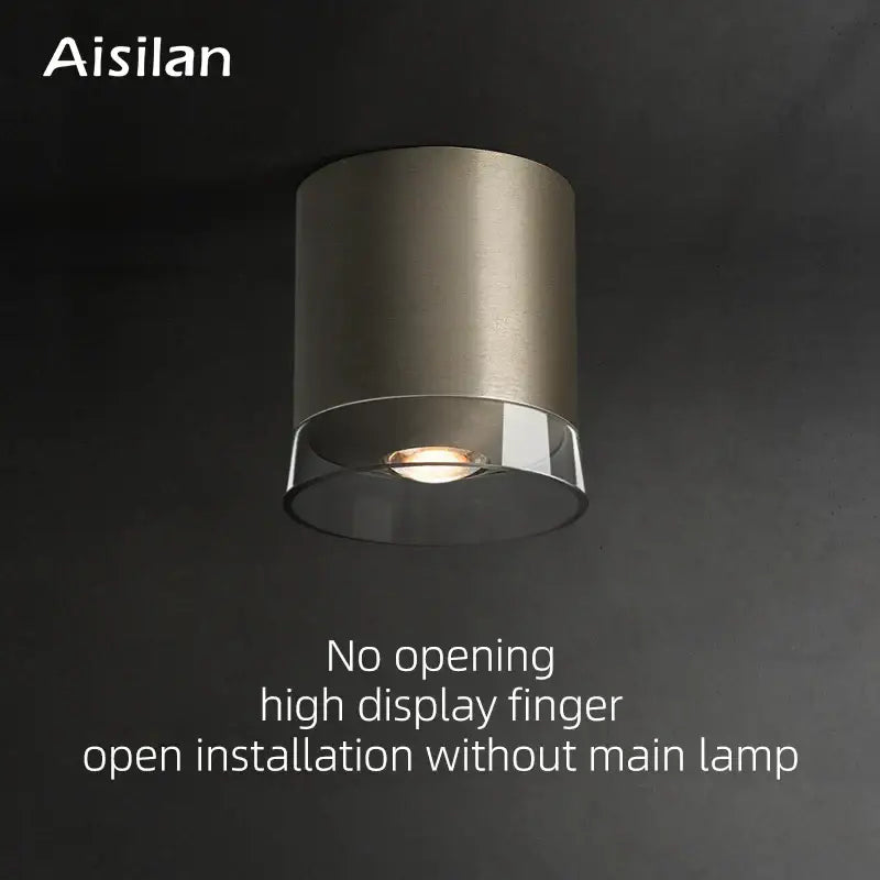 Aisilan decorbites 7w high cri 97 led cylindrical ceiling light with brushed nickel finish and warm living room glow