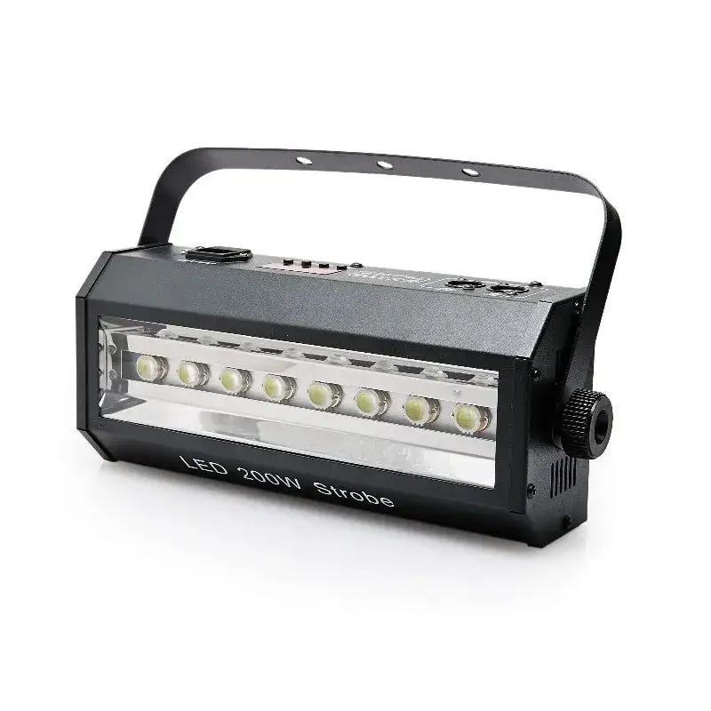 Decorbites black 200w led strobe lamp with handle and ten circular bulbs for party disco bar dj lighting
