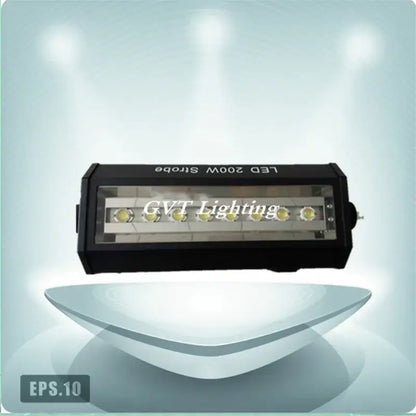 Black rectangular DecorBites™ led strobe lamp with five yellowish LEDs in durable casing for party disco bar lighting