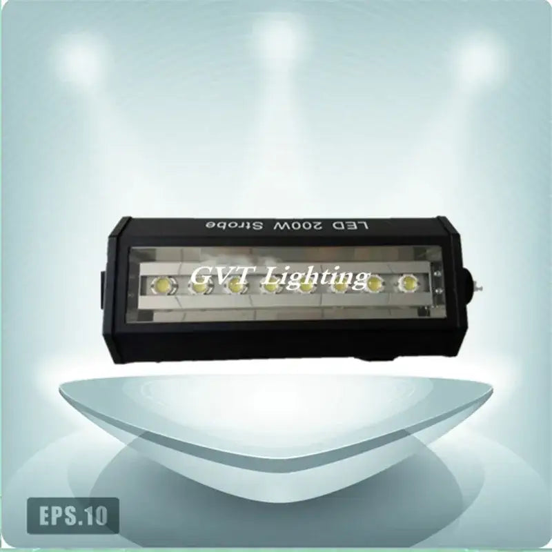Black rectangular DecorBites™ led strobe lamp with five yellowish LEDs in durable casing for party disco bar lighting