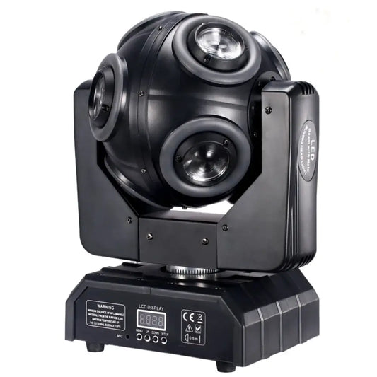 Black 8x15w moving head beam spotlight with spherical housing and multiple lens arrays for dj stage lighting
