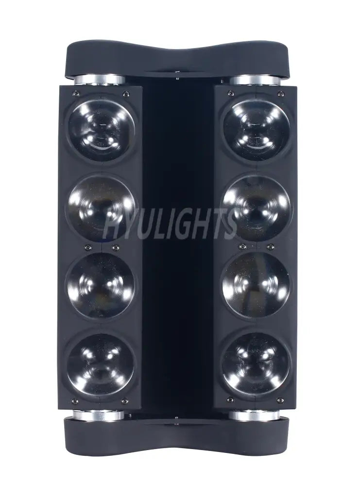 Black rectangular led decorbites 8x15w rgbw spider light with eight chrome lenses for dj party beam lighting