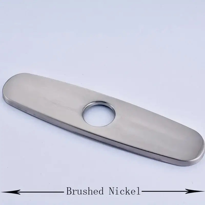 Decorbites brushed nickel kitchen sink faucet deck plate with central hole and rounded edges hole cover accessory